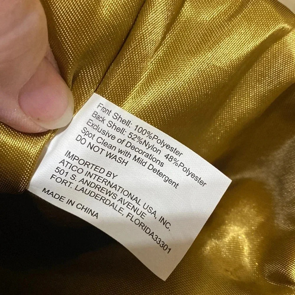 Gold Swirly Embossed Cuffed Christmas Stocking - Picture 2 of 3